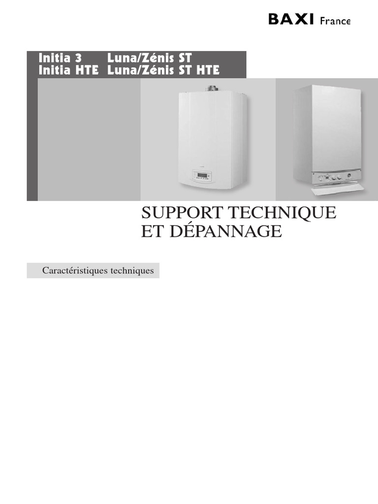 Support Technique Chaudières Initia 3 PDF Physique appliquée et — free download