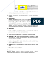 PR-GST-01. Gestión de Seguridad y Salud en El Trabajo