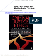 Criminal Justice Ethics Theory and Practice 3rd Edition Banks Test Bank