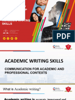 Week 3 Academic Writing Skills - Communication For Academic and Professional Contexts v3.0