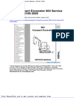 Gehl Compact Excavator 803 Service Manual 918169 2005