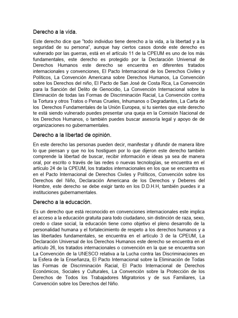 Derecho A La Vida PDF Convenio europeo de derechos humanos Derechos