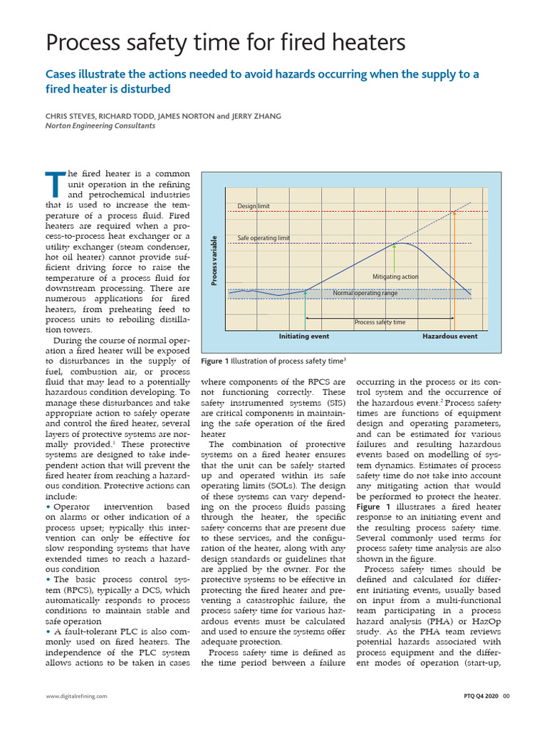Process Safety Time For Fired Heaters | PDF | Combustion | Chimney