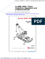 Grove Crane GMK 4080 1 Parts Catalog Schematics Operation and Maintenance Manual en de