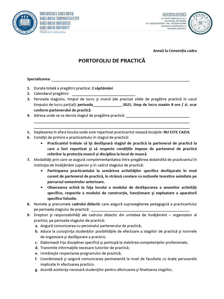 Portofoliu Practica | PDF