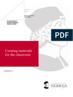 Creating Materials For The Classroom: Facultad de Lenguas y Educación Grado en Educación Primaria