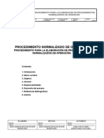 Pno-Cm-001 Elaboracion de Los Procedimientos Normalizados de Operacion