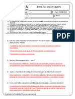 Avaliação de Pesquisa (Ética Nas Organizações)