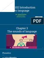 Chapter 3 The Sounds of Language