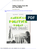 American Politics Today Core 4th Edition Bianco Test Bank