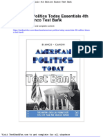 American Politics Today Essentials 4th Edition Bianco Test Bank