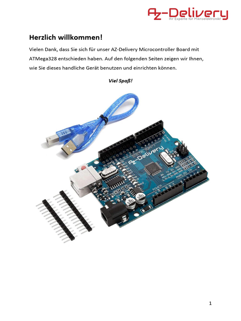 Microcontroller Board Mit USB-Kabel - DE | PDF