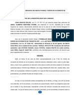 Juan Ignacio Rolon Accidente de Transito