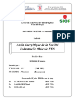 Audit Énergétique de La Société Industrielle Oléicole FES - BADAOUI Imane