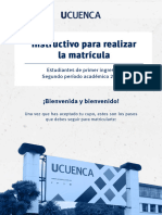 Instructivo de Matrícula - UCuenca 2023