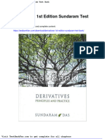 Derivatives 1st Edition Sundaram Test Bank