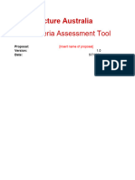 Assessment Framework 2021 Multi Criteria Analysis Template