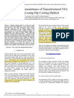 High Optical Transmittance of Nanostructured TiO2 Thin Film Using Dip Coating Method