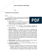 CONTRACT FOR PROJECT EMPLOYMENT - Template
