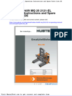 Hubtex Forklift MQ 25 2121 El Operating Instructions and Spare Parts List de