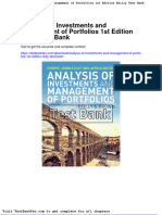 Analysis of Investments and Management of Portfolios 1st Edition Reilly Test Bank