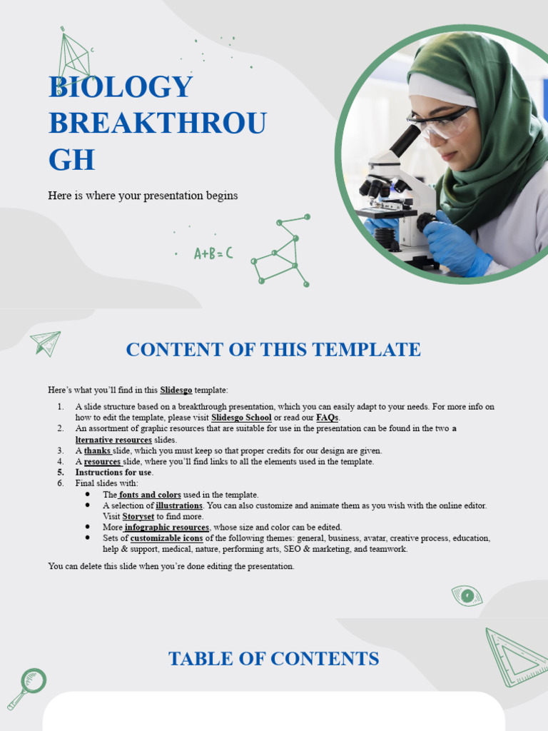 Biology Breakthrough by Slidesgo PDF Solar System