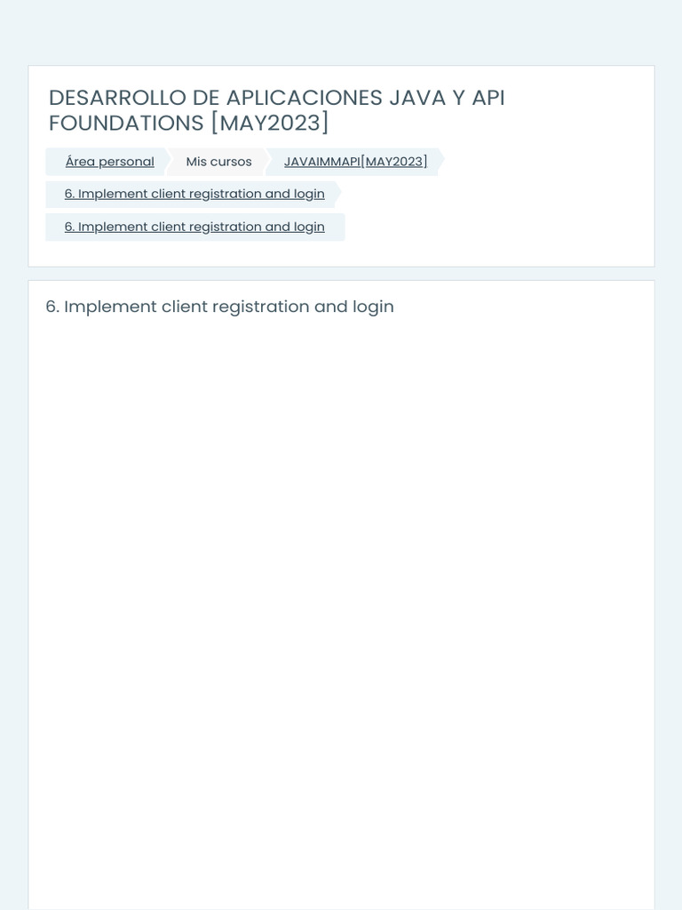 6. Implement client registration and login- | PDF | Transferencia de ...