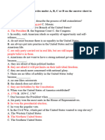 PART 1: Darken The Circles Under A, B, C or D On The Answer Sheet To Indicate The Correct Answers