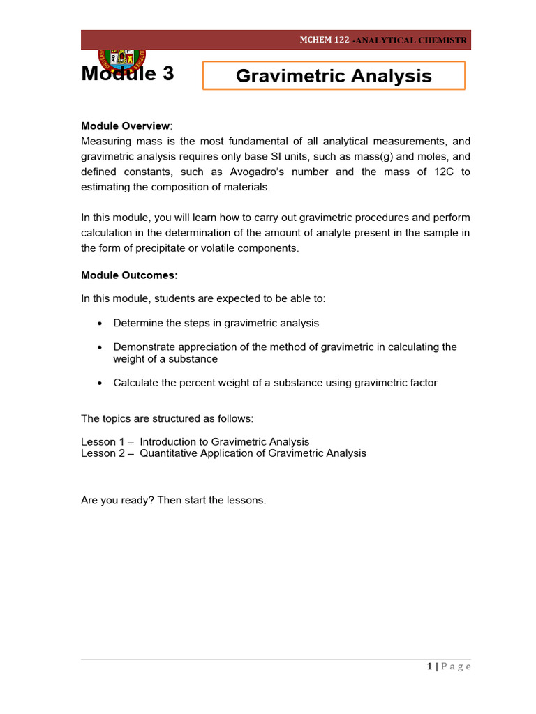 module3-gravimetric-method-of-analysis-1-pdf-precipitation
