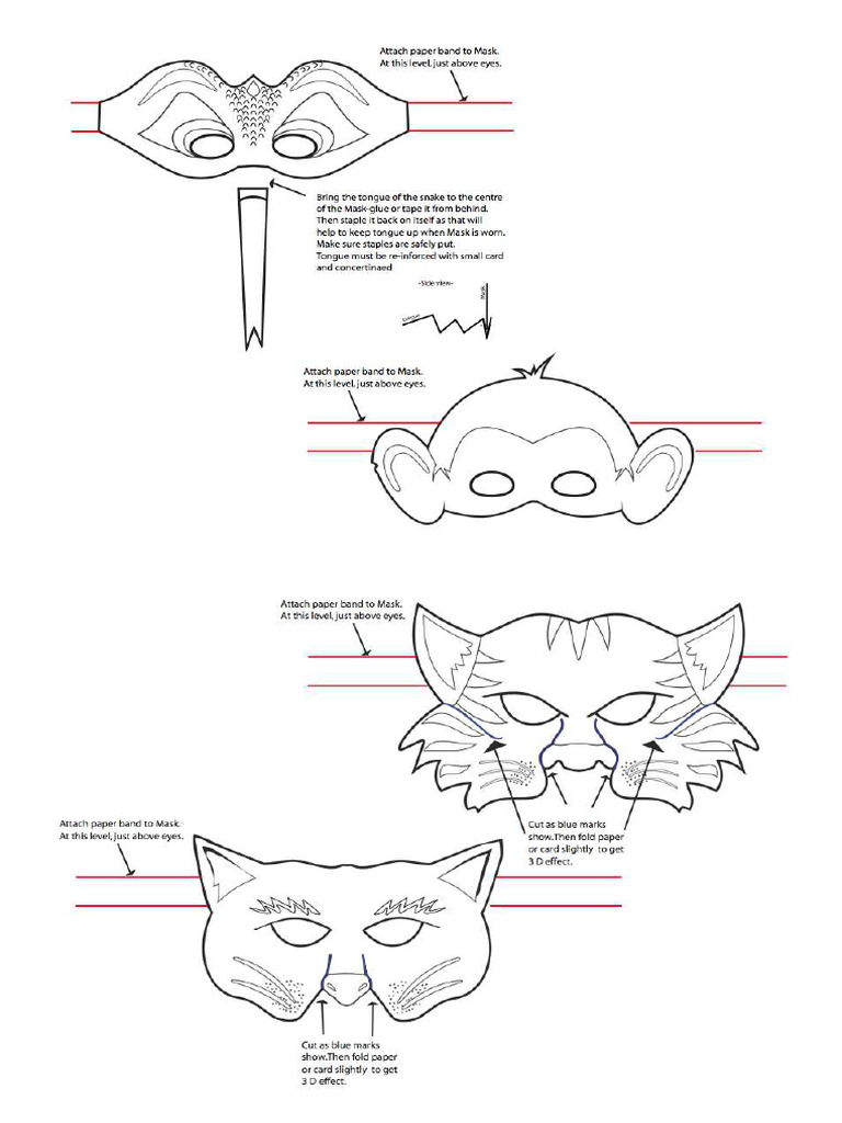 Jungle Book Printable Masks
