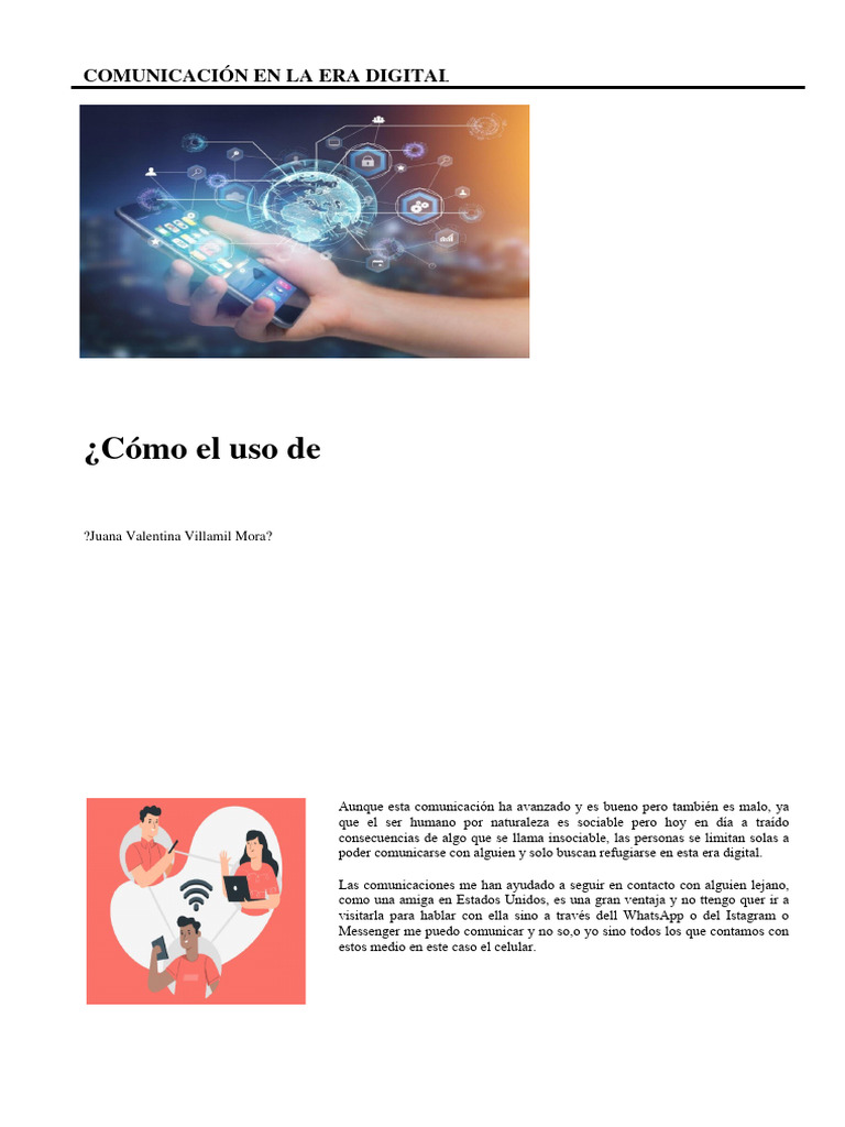 Comunicación En La Era Digital Pdf