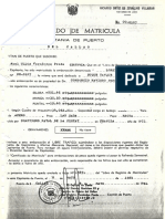 Certificado de Matrícula Capitania de Puerto Del Callao