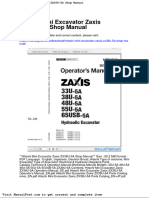 Hitachi Mini Excavator Zaxis Zx38u 5a Shop Manual