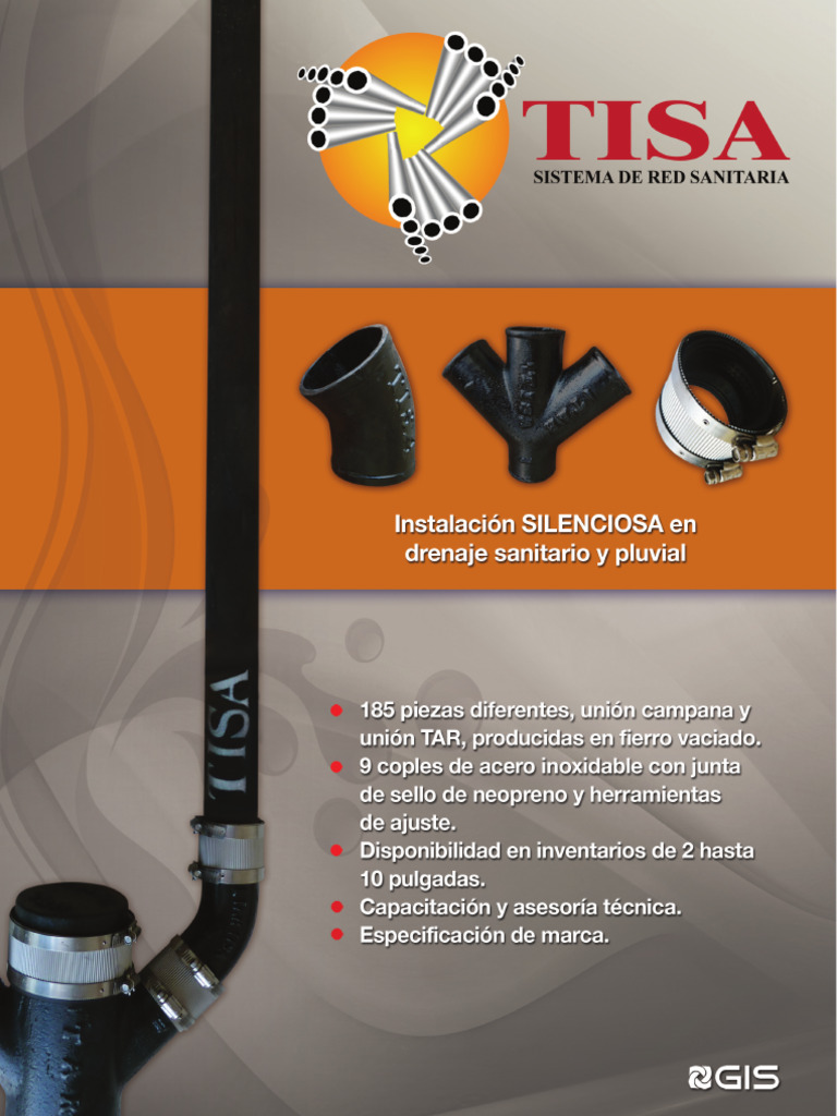 Sistema de Tuberías TISA y Conexiones | PDF | Tubería (transporte de ...