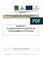 MF08 - Manuel de Formation Planification Et Gestion Programme Statistique