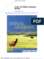 Animal Diversity 7th Edition Hickman Solutions Manual