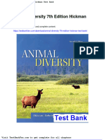 Animal Diversity 7th Edition Hickman Test Bank