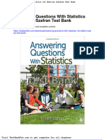 Answering Questions With Statistics 1st Edition Szafran Test Bank