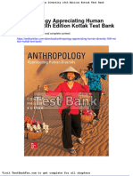 Anthropology Appreciating Human Diversity 16th Edition Kottak Test Bank