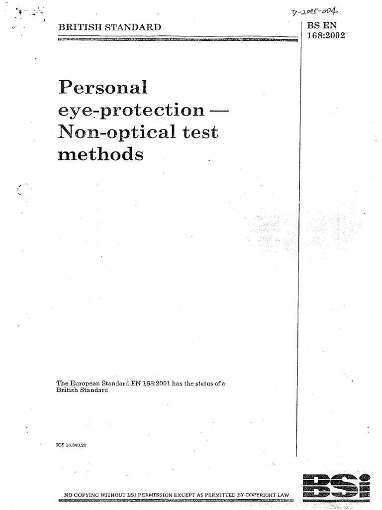 BS EN 00168-2002 scan | PDF