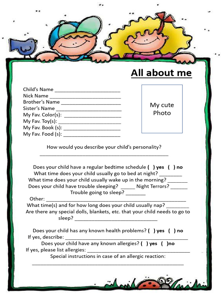 Muzzyland Child Information | PDF