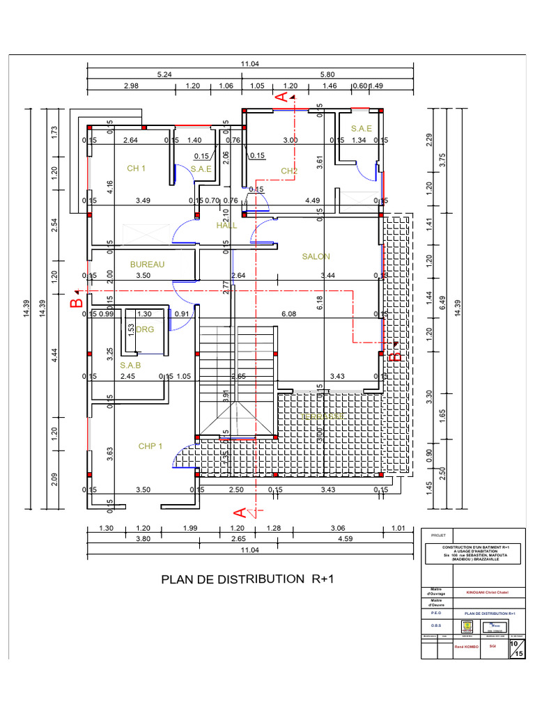 Plan de Distribution pour Bâtiment R+1 | PDF