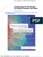 Applied Pharmacology For The Dental Hygienist 8th Edition Haveles Test Bank