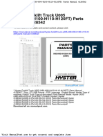 Hyster Forklift Truck U005 h80 h90 h100 h110 h120ft Parts Manual 4128542