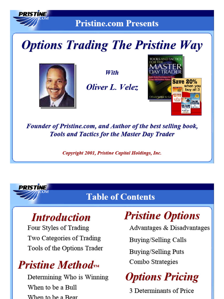 (Ebook) Pristine - Options Trading Session Notes | PDF | Put Option ...