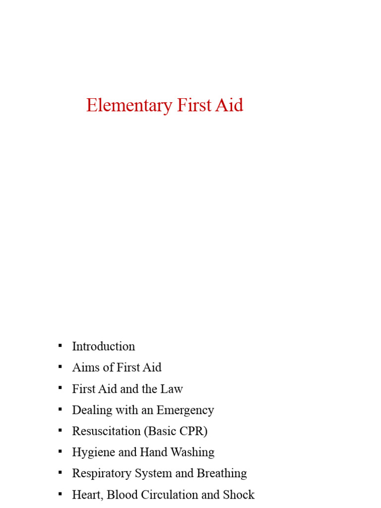 Aims and Guidelines of First Aid | PDF | Cardiopulmonary Resuscitation ...