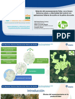 Relación Del Anaranjamiento Foliar, Con El Ácaro Aplicaciones Foliares de Azufre en La Palma de Aceite