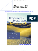 Economics of Social Issues 20th Edition Sharp Solutions Manual