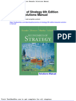 Economics of Strategy 6th Edition Besanko Solutions Manual