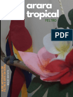 Arara Tropical em Feltro - Aline Arte